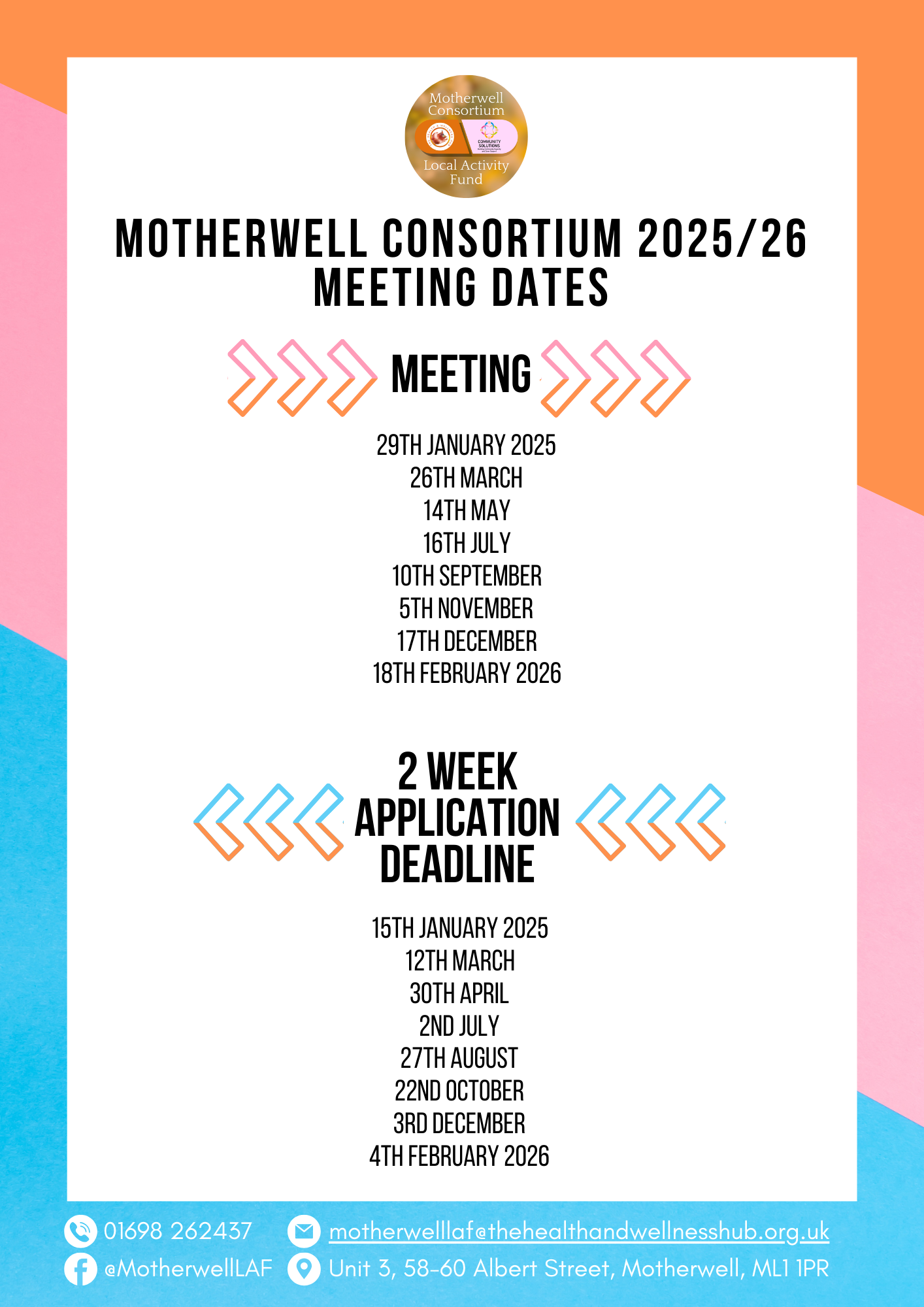 MOTHERWELL CONSORTIUM 2526 Dates MOTHERWELL CONSORTIUM 2526 Dates